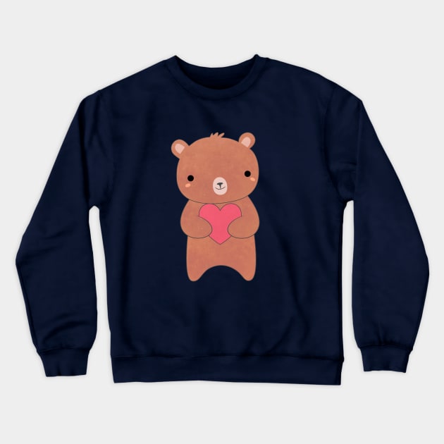 Kawaii Brown Bear T-Shirt Crewneck Sweatshirt by happinessinatee